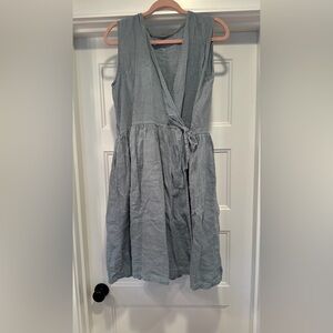 Linen wrap dress